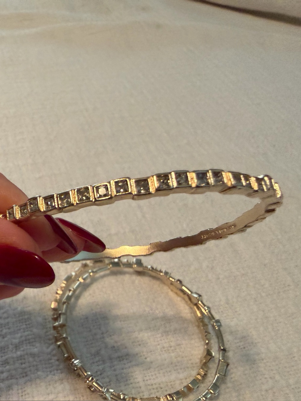 Kendra Scott Gold-Tone Crystal Stackable Bangle Set - Picture 3 of 8